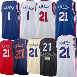 Heren 21 Joel Embiid 1 Harden City Basketball Jersey Heren 0 Tyrese Maxey 20 Georges Niang 7 Isaiah Joe 3 Allen Iverson Tobias Harris 12 Danny Green Shirt Jerseys