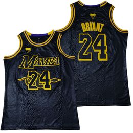 Mannen 24 Mamba Zwart Afscheid Eerbetoon Sportshirt Jaren '90 Hiphop Mode Basketbal Jersey S-xxxl