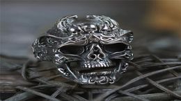 Men 316l en acier inoxydable Skull Dragon Ring Punk Biker Rings Skeletons Men039 Fashion Bijoux Taille 8138974650