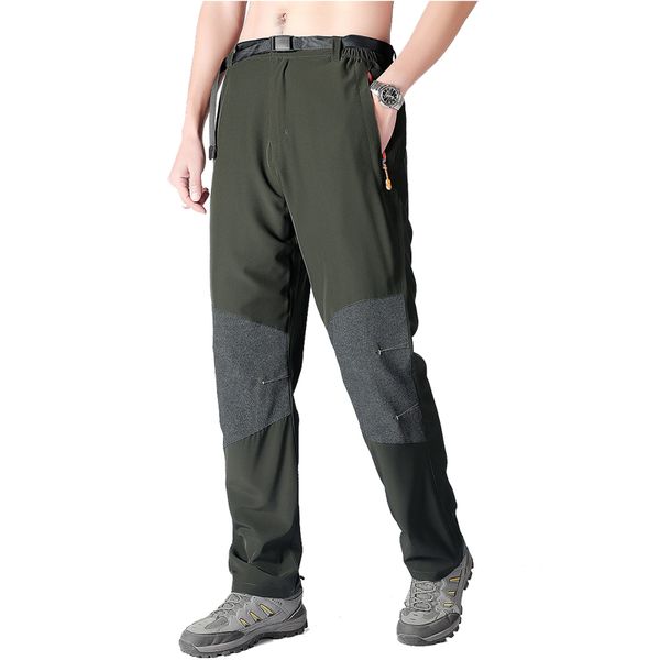 Pantalones de senderismo para acampar para hombres trekking alto estiramiento verano transpirable delgable impermeable