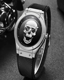 Hombres 3D Skull Watches Lige Fashion Top Brand Luxury Waterproof Silicone Men Watch Quartz Watch Men Creative Relogio Masculino 210529013624