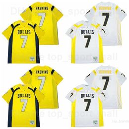 MEN 7 DWAYNE HASKINS Jersey High School voetbal Geelteamkleur wit ademend sportborduurwerk en naaien goed