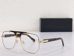 Hombres 990 Vintage Gold Havana Anteojos Marco Lentes transparentes con caja8856142