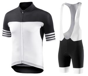 Mannen Zwart-Wit Wielertrui Set 2024 Maillot Ciclismo Racefiets Kleding Fiets Kleding D11