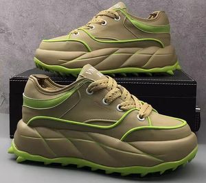 Men America Leather Sneakers Hoge kwaliteit Flat White Green Mesh Lace-Up Casual Shoes Outdoor Runner Trainers Cup Shoes