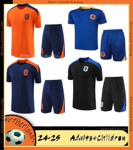 Kit masculin et enfants 2024 2025 Pays-Bas Kit Memphis Soccer Jersey 24 25 Suite de formation Holland Club Jersey de Jong Virgil Dumfries Bergvijn Blind De Ligt Football Shirt