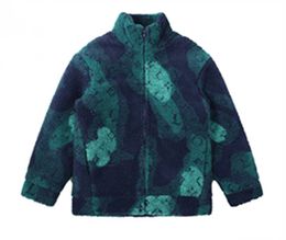 Heren en Momen Jas Mode Jasstijl Warme jassen Zwart shirt geul Winter Warm Monogram Camo Fleece Lamsjack met rits #WE