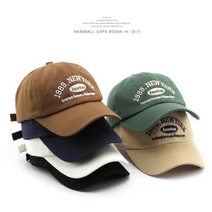 Honkbalcaps van mannen en vrouwen verstelbare casual geborduurde 1989 New York American Cotton Sun Hats unisex Solid Color Visor hoeden