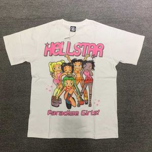 hommes et femmes Version correcte de Hellstar Paradise Girls Tee T-shirt à manches courtes pour hommes et femmes tendance européenne et américaine