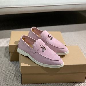 Mannen en vrouwen dermis platte Jurk schoenen suède loafers Mocassins Koppels schoenen Luxe ontwerpers casual slip op flats met doos