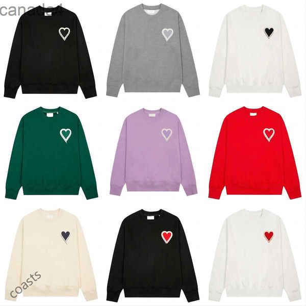 Hommes et femmes Designer Paris Amis Sweat à capuche classique broderie amour pull robe col rond couleur unie pull à manches longues amoureux décontracté top manteau ff 0WH7