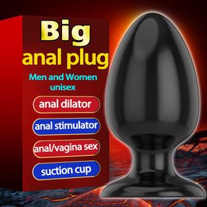 Mannen en Dames Dilator Big Butt Plug Grote Zuigbeker Pluggen Volwassen Unisex Seksspeeltjes voor Vrouw Anale Ballen Buttplug Y190714