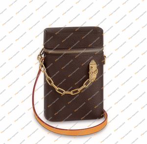 Mannen en vrouwen mode casual ontwerper luxe kruislichaam telefoonbox schoudertassen hoogwaardige top 5a m44914 messenger bagss portemonnee zakje zakje