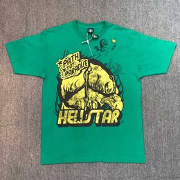 heren en dames HELLSTAR MENS SMALL PRE OWNED PATH SHIRT Puur katoenen T-shirt met korte mouwen voor heren en dames