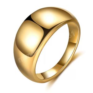 Anillo de acero inoxidable para amantes de hombres y mujeres con anillos de nombre personalizados chapados en oro y plata