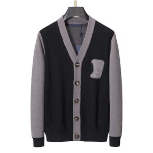 Pull cardigan pour hommes et femmes mode bouton décontracté pour hommes pull à manches longues lettre impression pull pull en laine M-3XL00
