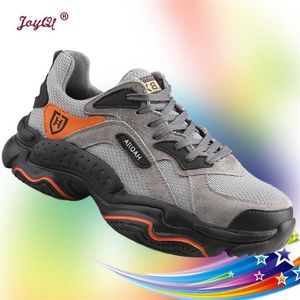 Hommes et femmes chaussures de sécurité travail baskets embout en acier mode décontracté mâle chaussure grande taille JOY-228 211217