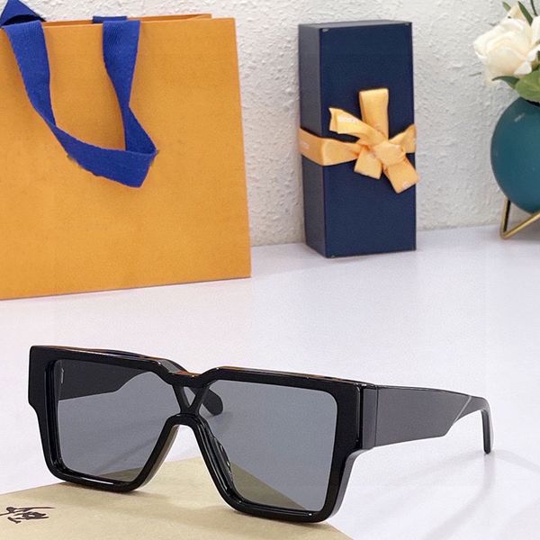 Gafas de sol para hombres y mujeres Z1593E estilo anti-ultravioleta gafas retro cuadradas de una pieza de fotograma completo logotipo de moda clásico elegantemente adornado cabeza y lente de gamuza