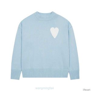 Hommes et femmes Pulls AM I Paris Cardigan Pull Hiver Chaud Designer Sweat France Marque De Mode Un Mot Coeur Amour Broderie Casual Amiparis Amisweater AMIs VIE8