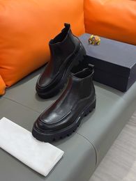 Botas de tobillo para hombre, botas Martin de diseñador de marca clásicas hechas a mano a la moda, botas de invierno con plataforma informales para hombre, talla 38-44