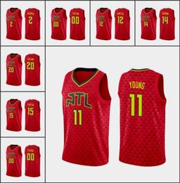 Hommes Atlanta Hawks039039Vince Carter Trae Young De039andre Hunter John Collins Jeff Teague Dewayne Dedmon Déclaration personnalisée6257281