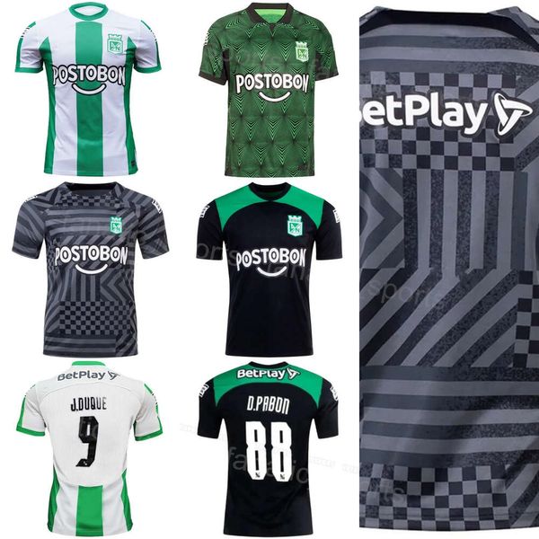 Hommes Atletico Nacional Club Team 20 BANGURTO Soccer Jersey 10 BARRERA 6 ROMAIN 88 PABON 21 ANGEL 18 GOEZ Kits de chemise de football Uniforme 23/24 Respirant Faire de haute qualité