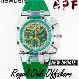 Montre Audemar Pigue pour homme Aebby Luxury Artiste pour homme Jungle Dragon vert à couleur changeante 44 mm. Mouvement mécanique intégré True Function 3126QJEL