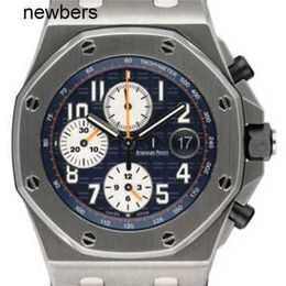 Hommes audempigut APS Factory Watch Swiss Mouvement Epic Royal Oak Offshore 26470st Blue Dial montre avec Paperc68m