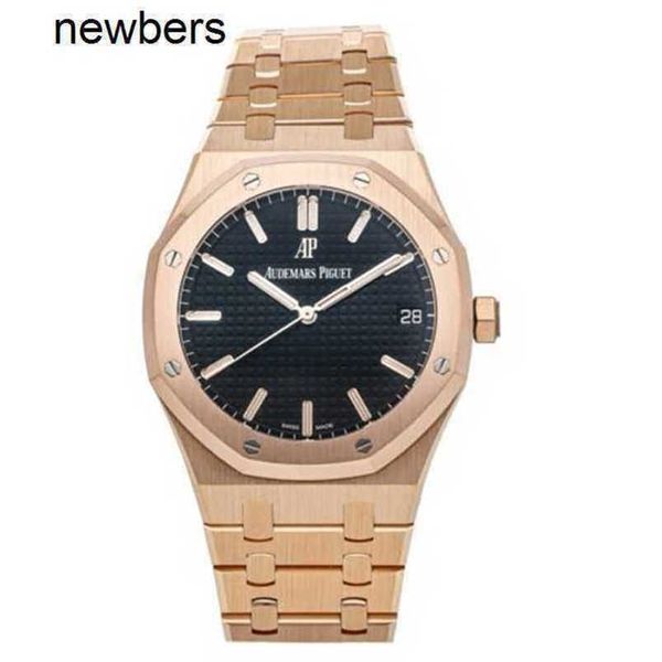Hombres Audempigut Aps Factory Watch Movimiento suizo Abby Royal Oak Sign Watch 15500or.oo.1220or.018ka8