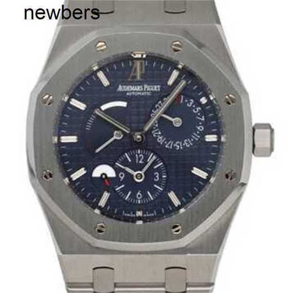 Hommes audilempigut luxe APS Factory Watch Swiss Movement Epic Royal Oak 26120ST Double Time Blue Cador Watch avec Paperzqtv