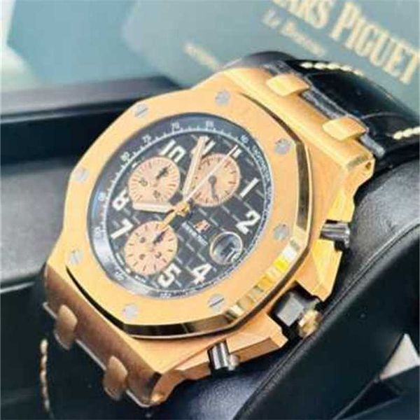 Hommes audilemput watch pigue apf usine royals oaks offshore time code watch rose or 26470or.oo.a002cr.021p7o