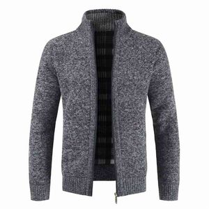 Hombres Otoño Grueso Moda Negocios Casual Suéter Cardigan Hombres Marca Slim Fit Prendas de punto Outwear Cálido Invierno Suéter Jumper Hombres 210818