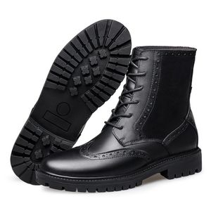 Hommes automne bottes d'hiver de style rétro à lacets de lacets de lacets décontractés chaussures de haut en haut pour les zapatos résistant aux hommes
