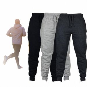 Mannen Herfst Winter Broek Effen Kleur Trekkoord Zak Enkelgebonden Broek Sportbroek Fi Hoge Kwaliteit Bodybuilding Broek J9Bq #