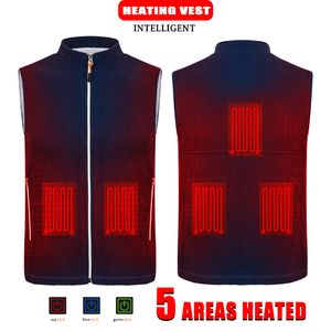 Hommes automne hiver chauffage intelligent coton gilet USB infrarouge gilet de chauffage électrique femmes extérieur thermique hiver chaud veste chauffée 201126