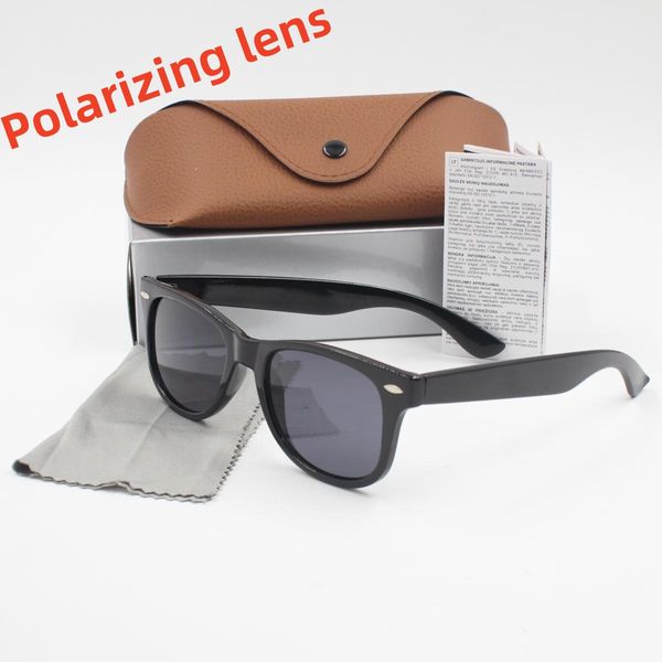 Hommes Bandes Classique Marque Rétro Femmes Lunettes De Soleil De Luxe Lunettes De Luxe Métal Cadre Designers Interdit Lunettes De Soleil Femme 2140 Lentille polarisante Boîte De Designer