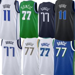 Heren basketbaltrui Luka Doncic Kyrie Irving Dirk Nowitzki Josh Green Dereck Lively II Tim Hardaway Jr. Maxi Kleber Grant Williams Seth Curry Dwight Powell Jerseys