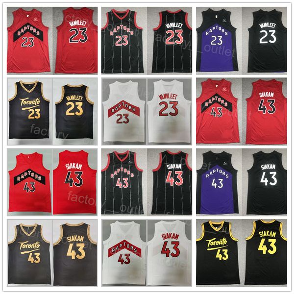 Hommes Basketball Pascal Siakam Maillot 43 Fred VanVleet 23 Équipe Noir Rouge Blanc Couleur Tout Cousu Pour Les Fans De Sport Respirant Pur Coton Bande Bonne Qualité En Vente