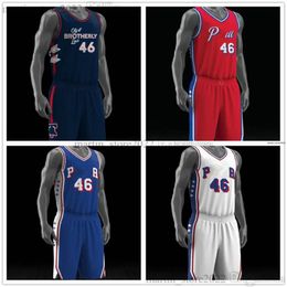 Men de basket-ball sets Jerseys + shorts Joel 21 Embiid Tyrese 0 Maxey Kelly 9 Oubre Jr. Cameron Payne Tobias Harris Buddy 17 Hield Kyle 7 Lowry Allen 3 Iverson Julius 6 Erving