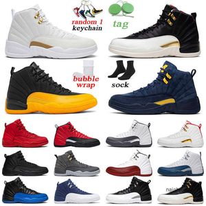 Men Basketball Shoes 12s Gamma Blue Dark Concord Reverse Flu Game Mens Trainer Sports sneakers Maat 7-13 J Jorda Jordon