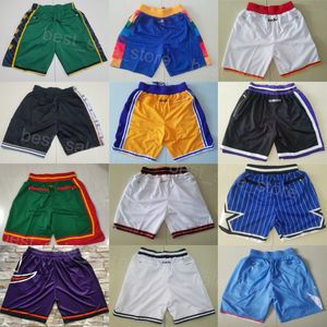 Short de basket-ball pour homme Pantalon de course à pied Just Don Taille élastique Porter Pantalon de survêtement Justdon Poche zippée cousue Cordon court Austin Rivers Yuta Watanabe