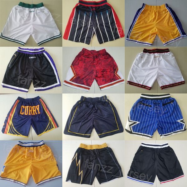 Hommes Basketball solide Zip Up Pantalons de survêtement Taille élastique Poche Zipper Shorts Cousu Running HipPop Sport Just Don Pant Cordon Équipe Porter Keyontae Johnson