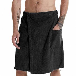 Mannen Badjas Badhanddoek Verstelbare Elastische Taille Homewear Nachtjapon Pocket Outdoor Sport Zwemmen Gym Spa Handdoek 596z #