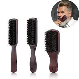 Hommes barbe brosse en bois poignée de sanglière