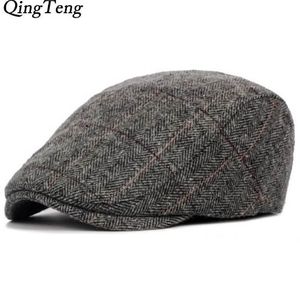 Hommes bérets chevrons Gatsby Tweed casquette gavroche mâle béret Peaky Blinders chapeau printemps femmes plat béret chapeaux