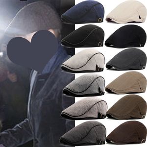 Boina de hombre Street Newsboy Hat Primavera Otoño Invierno Retro British Beret Hats Men Peaked Painter Caps Forward Gatsby Cabbie Hats