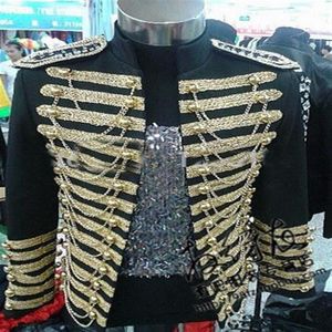 Chaqueta de talla grande para hombre, blazer para rendimiento, negro, rojo, ds, ropa real para hombre, traje de cantante de discoteca star stage DS, costume274o