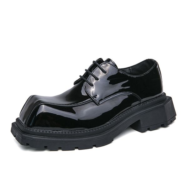 Chaussures richelieu en cuir noir pour hommes, chaussures de bureau formelles pour fête de mariage, Oxfords, chaussures d'affaires, mocassins, bottes pour garçons, chaussures de soirée 38-44