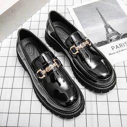 Hommes chaussures noires chaussures officielles pour hommes mèvères mocassins mocassins mocassins de luxe vraie peau de piergitare