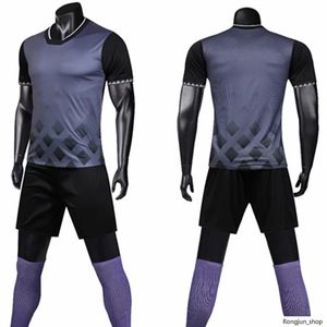 Hommes Blanc Football Maillots Adultes Uniforme Ensemble À Manches Courtes Survêtement De Football Formation Costume Sportswear